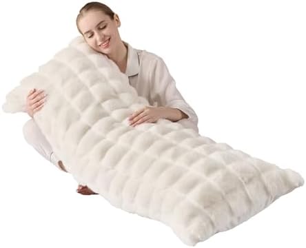 20"x54"Luxury Shaggy Faux Fur Body Pillow Cover, Bubble Fluffy Plush Bed Body by Animebody