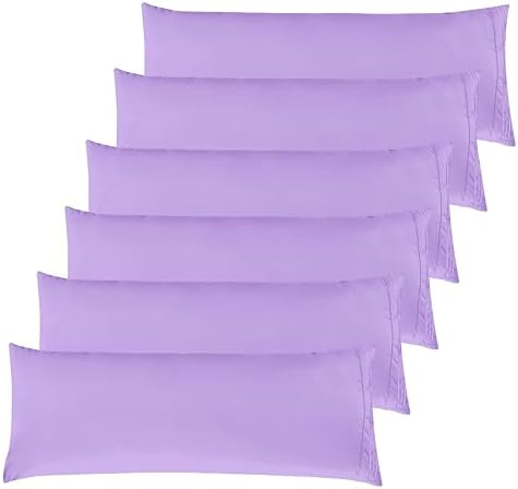 Elegant Comfort 6-PACK Solid Pillowcases 1500 Premium Hotel Quality Microfiber by ELEGANTCOMFORT
