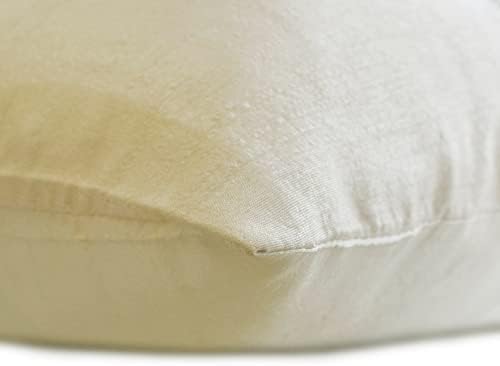 The HomeCentric Ivory Lumbar Pillow Cover, 12x26 inch Lumbar Pillow Cover - Image 2