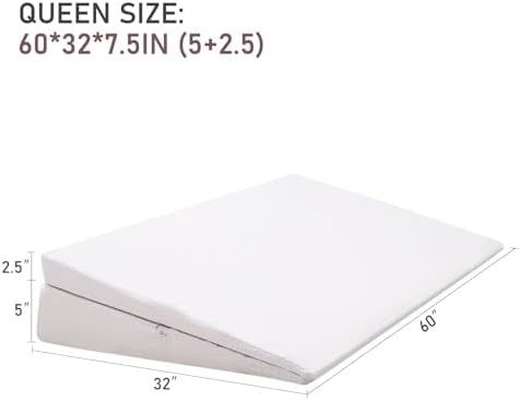 SUNYRISY Adjustable Wide Size Bed Wedge Pillow Wedge Mattress Topper - Image 4