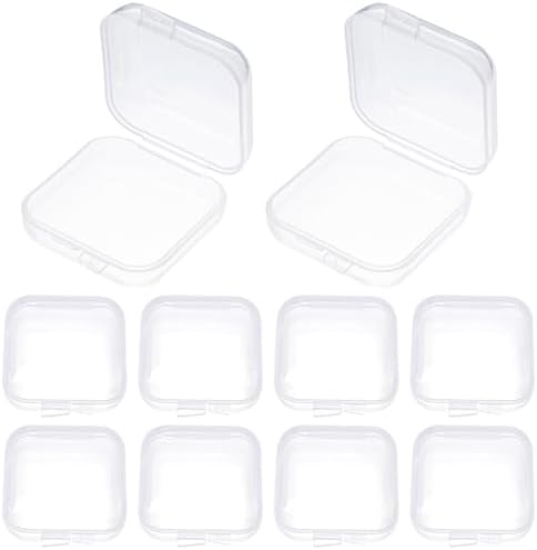 10Pcs Ear Plug Case, Mini Plastic Earplug Containers, Hinged Lids by Unknown