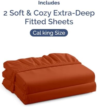 CGK Linens 2 Pack Extra Deep Cal King Fitted Sheets - Image 4