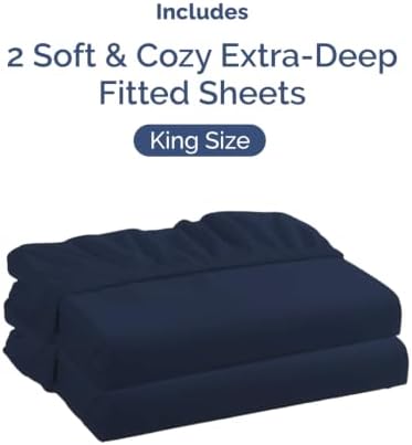 CGK Linens 2 Pack Extra Deep King Fitted Sheets - Image 4