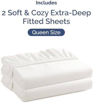 CGK Linens 2 Pack Extra Deep Queen Fitted Sheets - Image 4