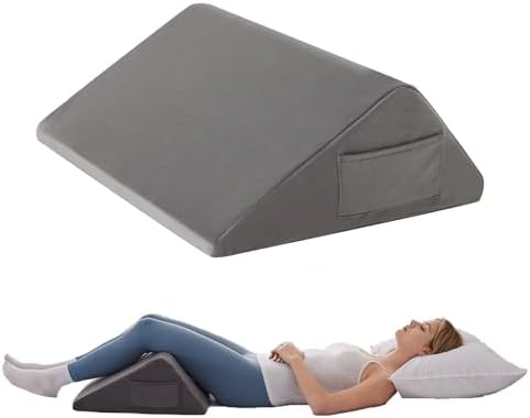 Knee Wedge Pillow, Memory Foam Leg Pillow Bed Wedge by Bedluxe