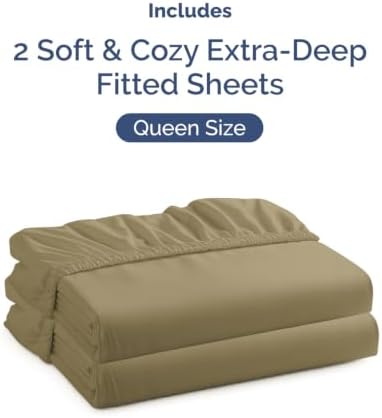 CGK Linens 2 Pack Extra Deep Queen Fitted Sheets - Image 4