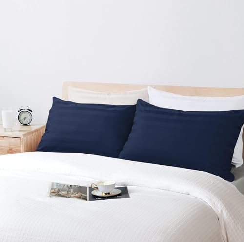 Queen Size Pillowcases 100% Egyptian Cotton 4 Pcs, 400 Thread Count Sateen - Image 2