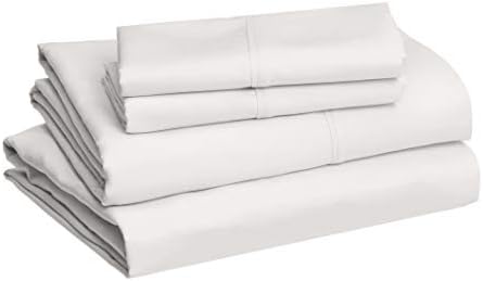 Amazon Basics Lightweight Super Soft Microfiber 4 Piece Sheet Set, Wrinkle - Image 2