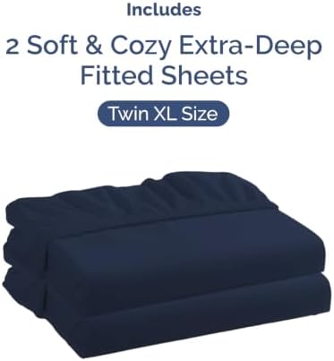 CGK Linens 2 Pack Extra Deep Twin XL Fitted Sheets - Image 4