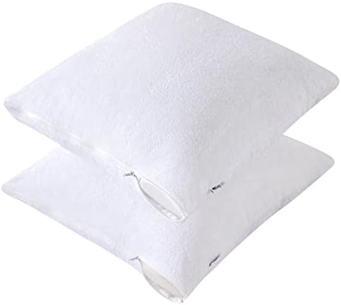 Waterproof Down Feather Proof Pillow Protectors 18x18 Pack of 2 - Image 3