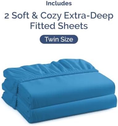 CGK Linens 2 Pack Extra Deep Twin Fitted Sheets - Image 4
