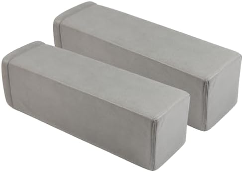 2 Pack Couch Arm Rest Pillow, High Density Foam Armrest Cushion, Removable & by MMuteTouch