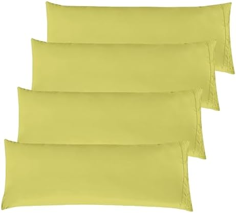Elegant Comfort 4-Pack Solid Pillowcases 1500 Premium Hotel Quality Microfiber by ELEGANTCOMFORT