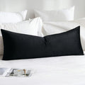 MIULEE 14x36 Inch Lumbar Long Velvet Throw Pillow Cover Set of 1 Black by MIULEE