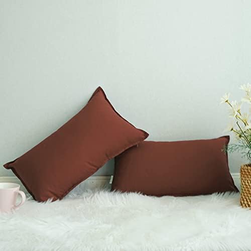 Jeanerlor Natural Cotton Linen Green Decorative 12"x20" Throw Pillow Case - Image 6