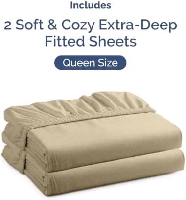 CGK Linens 2 Pack Extra Deep Queen Fitted Sheets - Image 4