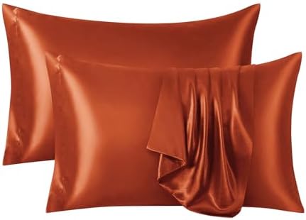 Ersmak Satin Pillowcase Queen Set of 2, Wrinkle Fade Resistant Pillow Covers - Image 3