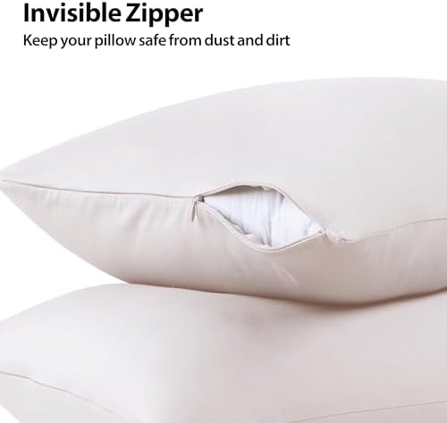 100% Cotton Zippered Pillow Protectors King Size - Image 4