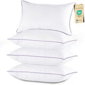 JOLLYVOGUE Pillows Queen Size Set of 4, Washable Supportive Firm Bed Pillows by JOLLYVOGUE