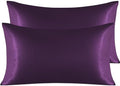 NTBAY King Satin Pillowcases, Eggplant Purple by NTBAY