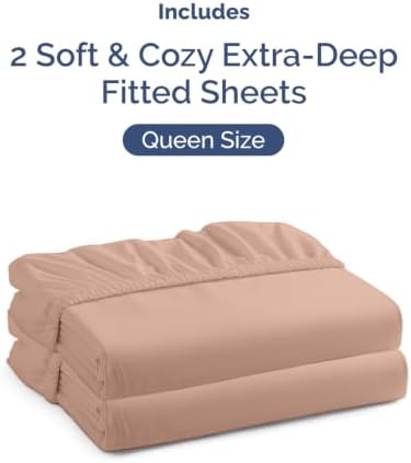 CGK Linens 2 Pack Extra Deep Queen Fitted Sheets - Image 4