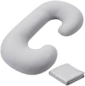 Hahafelt Cooling Pregnancy Pillow Cover 59 Inch Large C Shaped Full Body by Hahafelt