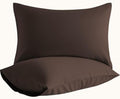 King Pillow Cases, 2 Pack, 20x36 in, Microfiber, Dark Brown by Aerlomi