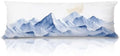 Blue Misty Mountain 20x54 Body Pillow Cover, Watercolor Nature Foggy Mountain by Unknown