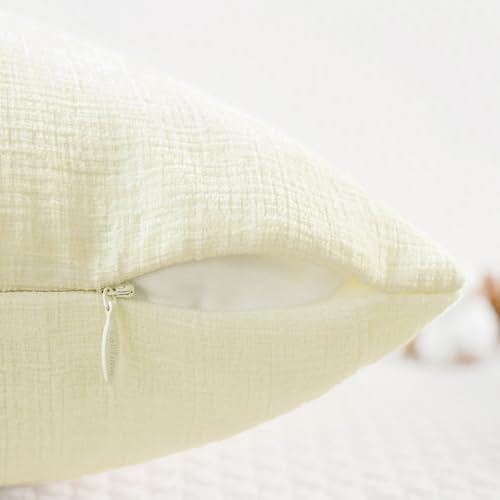 CaliTime Decorative Couch Throw Pillow Covers 26 X 16 Inches Beige - Image 3