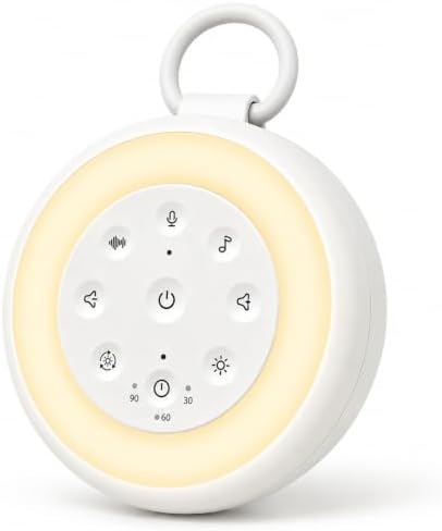 Portable Baby Sound Machine, 24 Sleep Sounds, Voice Recording & Night Light by Unknown