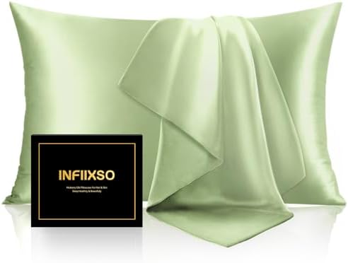 INFIIXSO Mulberry Silk Pillow Cases Queen Size by INFIIXSO
