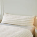 MEGO Body Pillow Cover 20x54, Fluffy Wide Ribbed Faux Rabbit Fur by MEGO