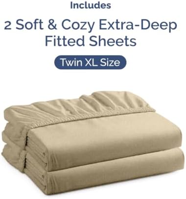 CGK Linens 2 Pack Extra Deep Twin XL Fitted Sheets - Image 4