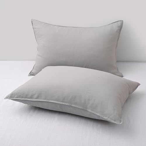 CHUFFED Linen Pillowcases 2 Pack 100% Linen Standard Pillow Cases, Breathable - Image 2