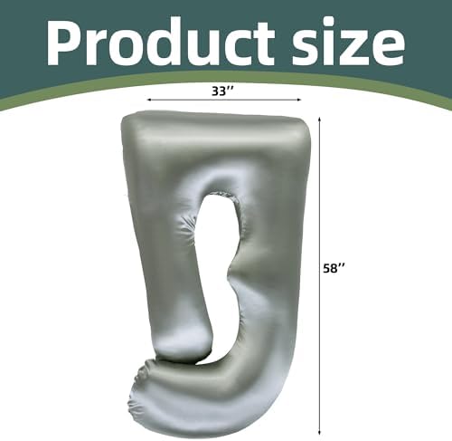 BALAPET Silky Satin Pregnancy Pillow Cover, U Shaped Smooth Maternity Pillow - Image 5