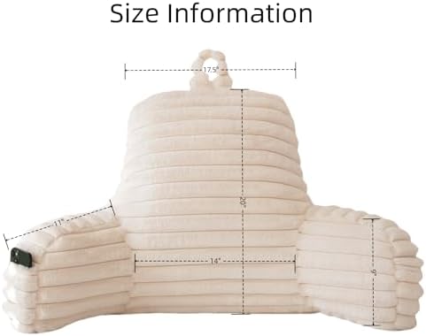 Large Reading Pillow for Adults, Back Support Pillow for Sitting Up in Bed - Image 2