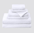 COTTON CRAFT Euro Spa Waffle Weave 6 Piece Towel Set - 100% Cotton - White by COTTONCRAFT