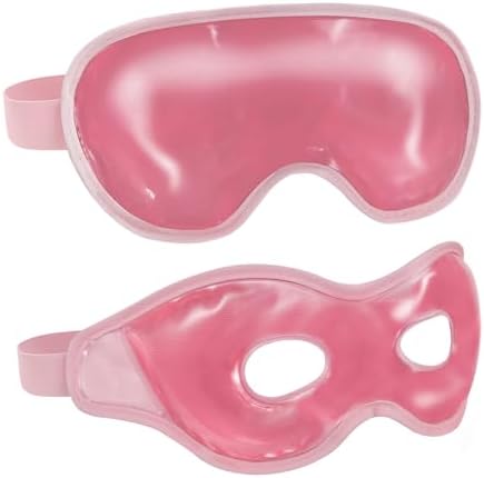 2 Pack Cooling Eye Mask for Puffy Eyes, Reusable Gel Cold Compress Pack for by Unknown