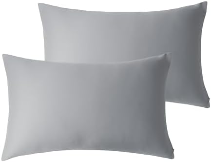 100% Cotton Zippered Pillow Protectors Queen Size by ShunjieHome