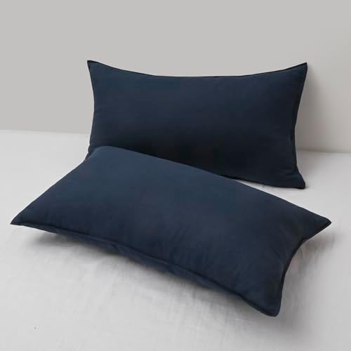 CHUFFED Linen Pillowcases 2 Pack 100% Linen Standard Pillow Cases, Breathable - Image 2