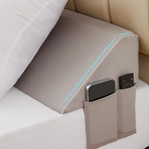 Bedluxe Queen Bed Wedge Pillow for Headboard, Fill The Gap by Bedluxe