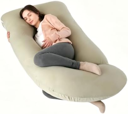 Pregnancy Pillow for Sleeping, Soft 57“ Full Body Maternity Pillow, U Shaped by EZMOM