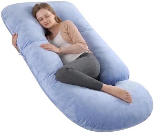 Pregnancy Pillow for Sleeping, Soft 57“ Full Body Maternity Pillow, U Shaped by EZMOM