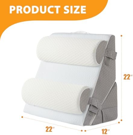 Ruqmuis Wedge Pillow Set for After Surgery, Incline Pillow Wedge for Headboard - Image 3