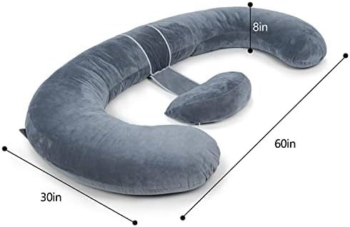 QUEEN ROSE E Shaped Pregnancy Pillows, Detachable Maternity Body Pillow - Image 2