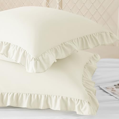 KKJIAF 2 Pack Ruffle Pillow Cases 20x20 Inches - Image 2