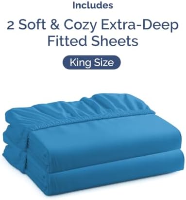 CGK Linens 2 Pack Extra Deep King Fitted Sheets - Image 4