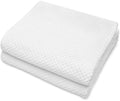 COTTON CRAFT Euro Spa Waffle Weave Bath Sheet - Set of 2 White Towel Sheets by COTTONCRAFT