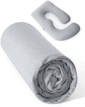 Momcozy Cooling Pregnancy Pillow Cover, U Shaped Maternity Pillowcase by Momcozy