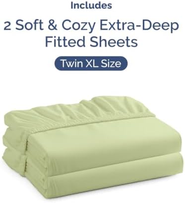 CGK Linens 2 Pack Extra Deep Twin XL Fitted Sheets - Image 4